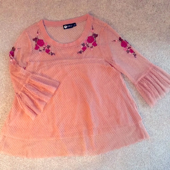 ❤️ New Dusty Pink Floral Blouse - Picture 1 of 8